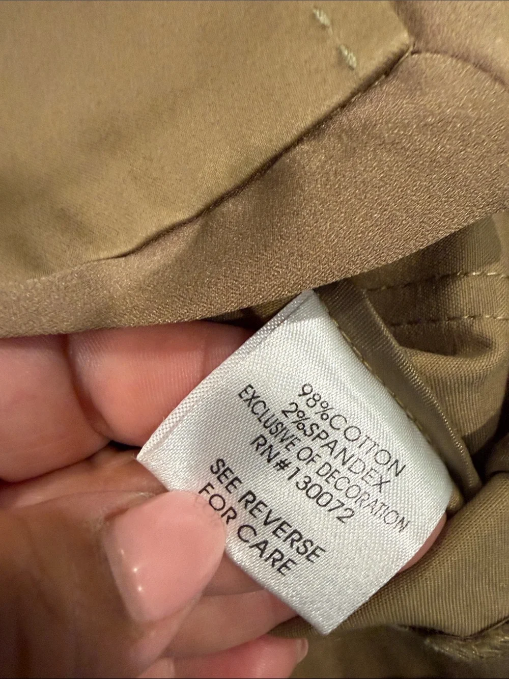CASS Women's Tan Short Trench Coat with Button Front